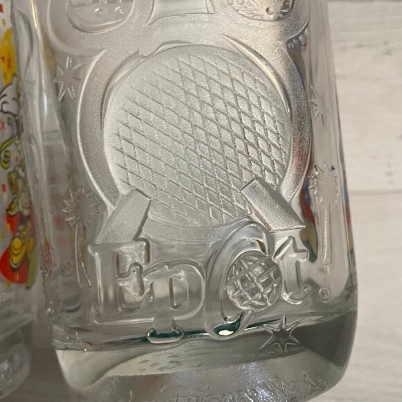 Walt Disney World Celebration McDonalds 2000 Mickey Mouse Glass Cups - Set of 2 - Picture 6 of 8